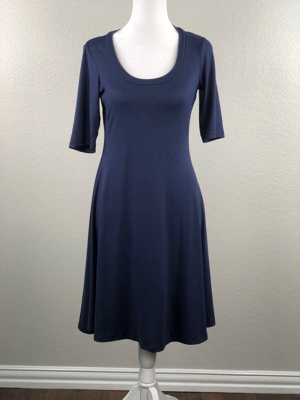 24seven T-Shirt Dress Comfort Appeal Blue Women's Size Large NEW